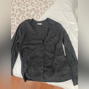 Gray Light Weight Button Up Sweater